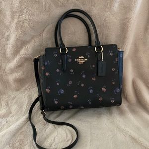 Coach Black Floral Purse